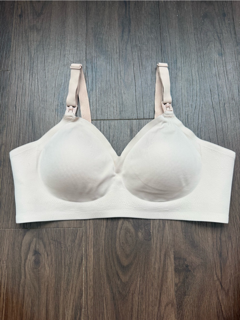 Momcozy Dusty Pink Seamless Nursing Bra 3D Molded Cups Wireless Easy Open